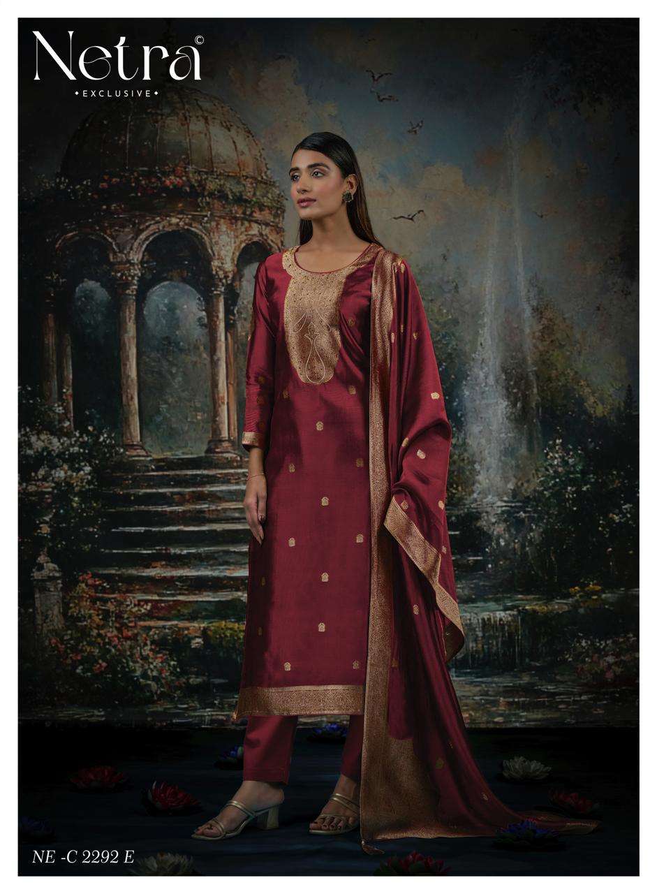 Netra Exclusive Vrisa Vol 8 Viscose Silk Jacquard Unstitched Dress Material
