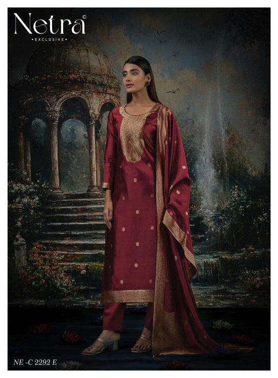 Netra Exclusive Vrisa Vol 8 Viscose Silk Jacquard Unstitched Dress Material