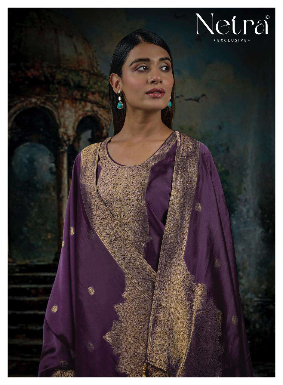 Netra Exclusive Vrisa Vol 8 Viscose Silk Jacquard Unstitched Dress Material