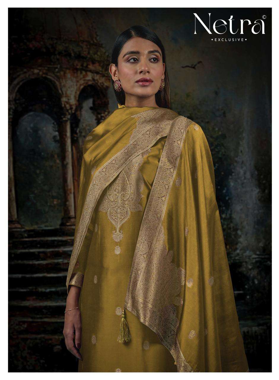 Netra Exclusive Vrisa Vol 8 Viscose Silk Jacquard Unstitched Dress Material