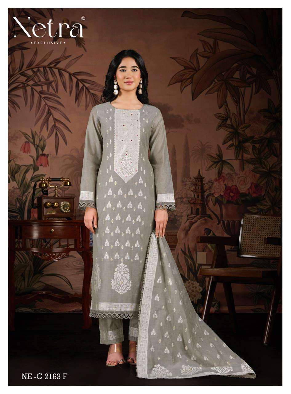 Netra Exclusive Yamika Jamdani Dress Material - Amrah Wholesale