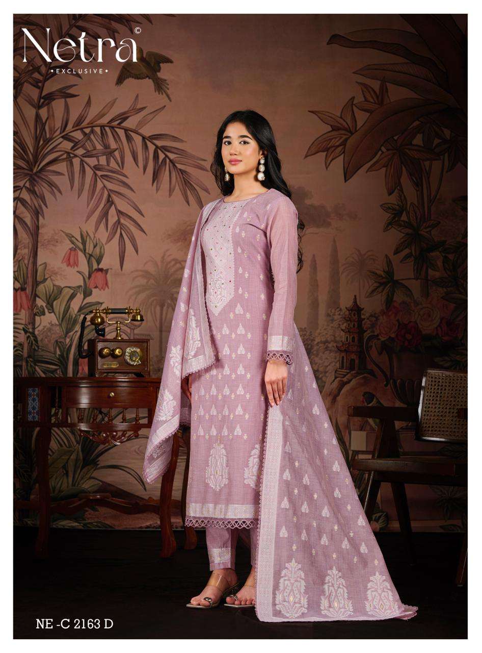 Netra Exclusive Yamika Jamdani Dress Material - Amrah Wholesale
