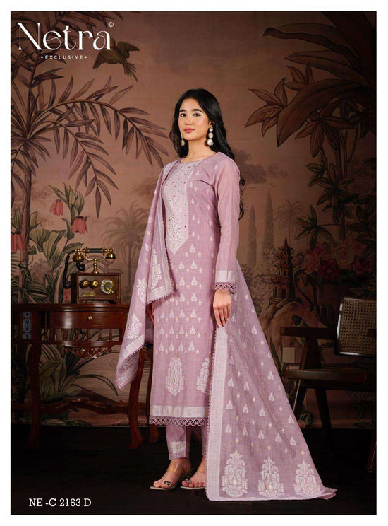 Netra Exclusive Yamika Jamdani Dress Material - Amrah Wholesale