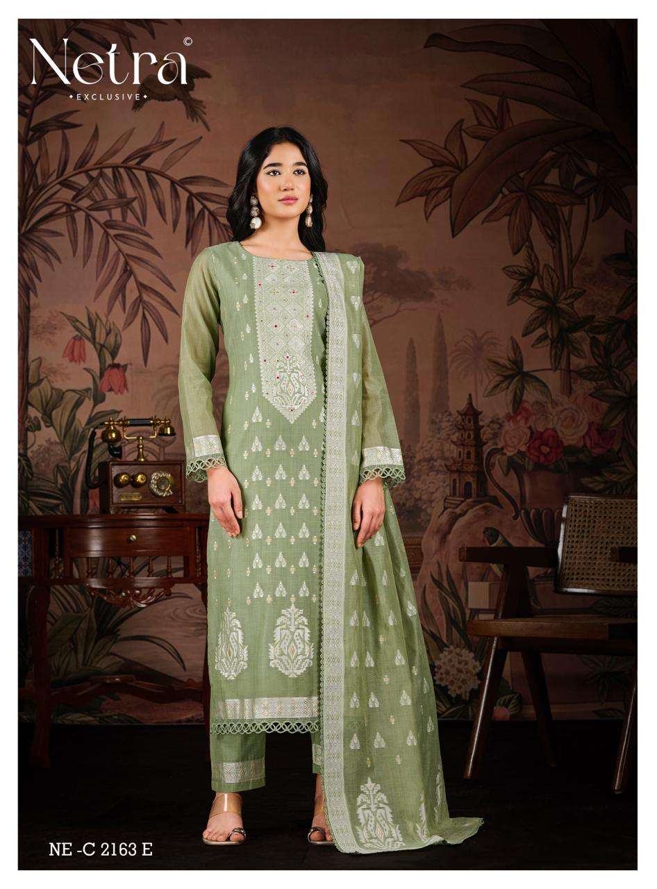 Netra Exclusive Yamika Jamdani Dress Material - Amrah Wholesale