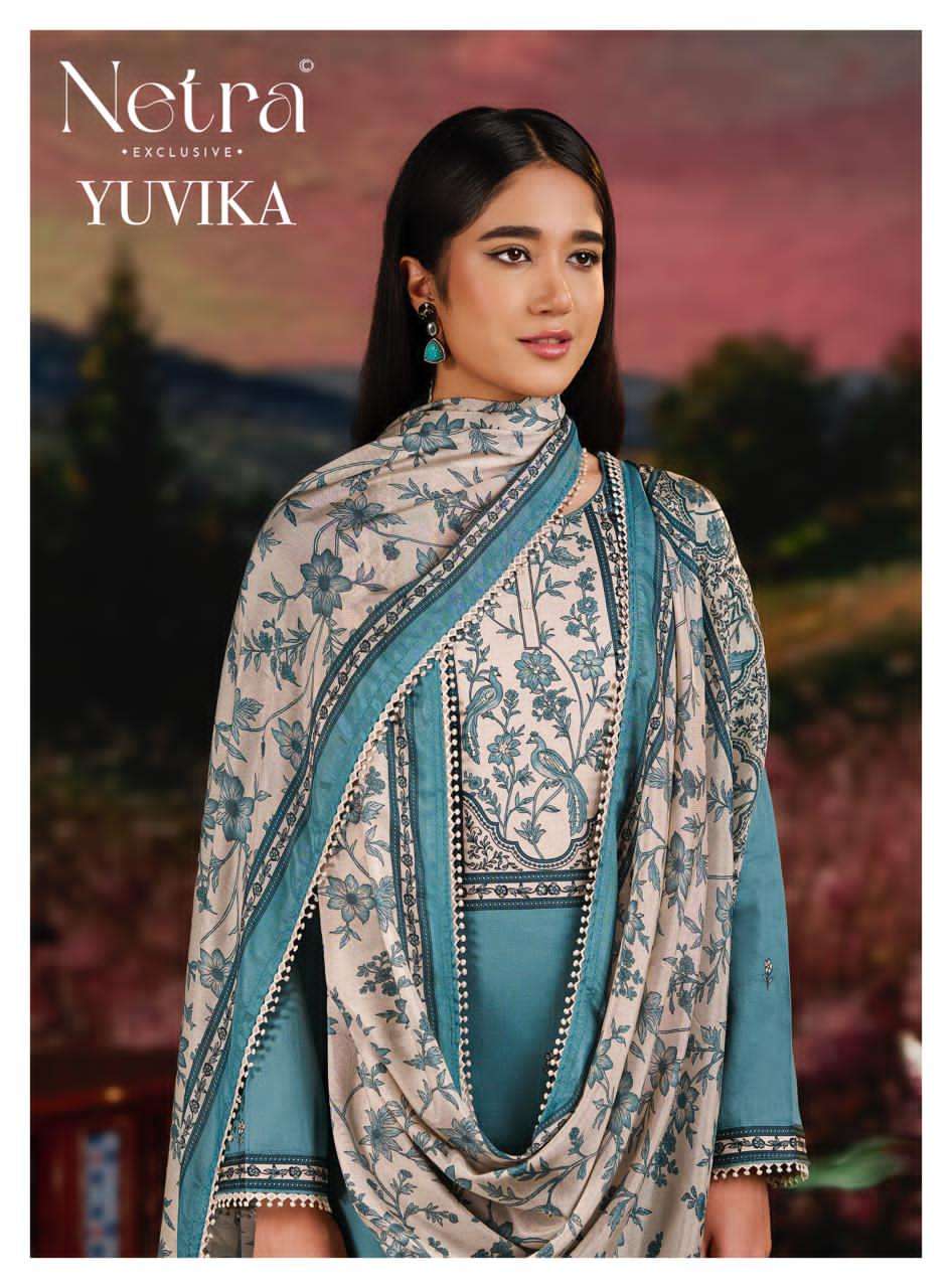 Netra Exclusive Yuvika Pure Cotton Dress Material - Amrah Wholesale