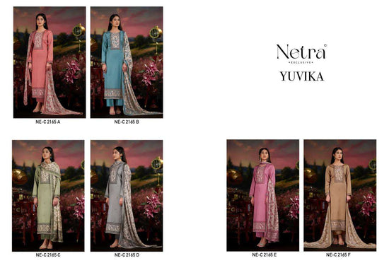 Netra Exclusive Yuvika Pure Cotton Dress Material - Amrah Wholesale