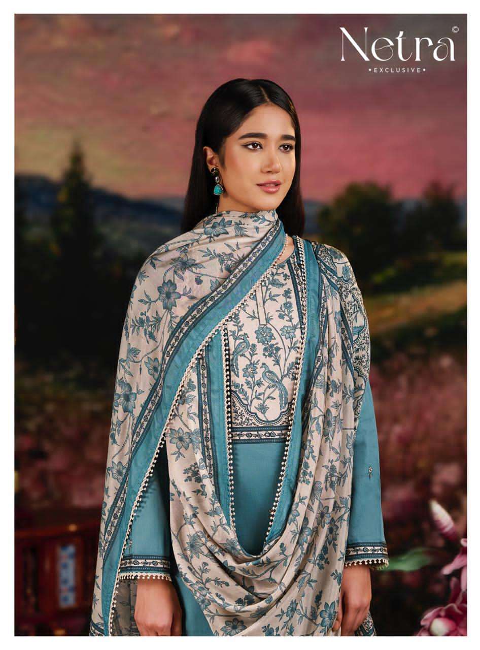 Netra Exclusive Yuvika Pure Cotton Dress Material - Amrah Wholesale