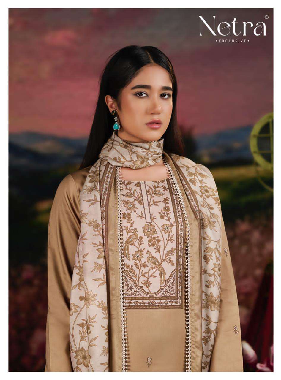 Netra Exclusive Yuvika Pure Cotton Dress Material - Amrah Wholesale