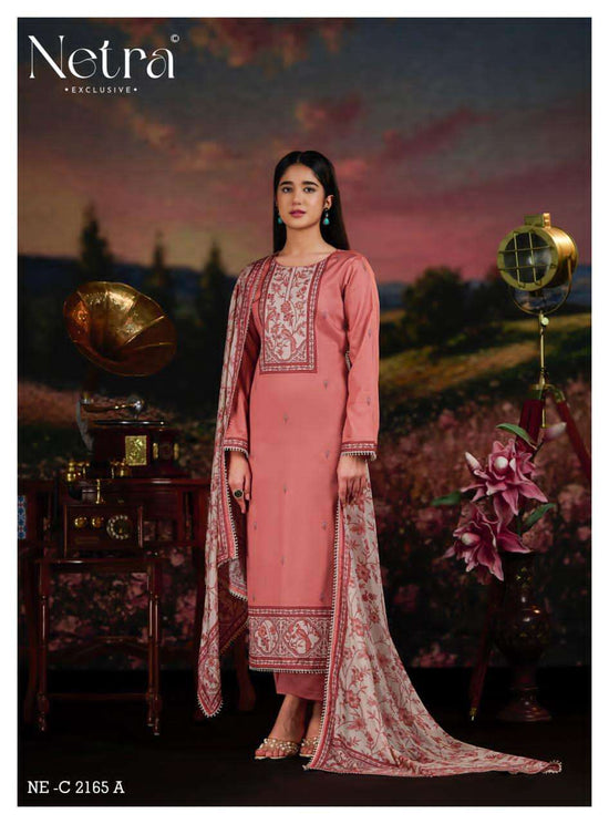 Netra Exclusive Yuvika Pure Cotton Dress Material - Amrah Wholesale