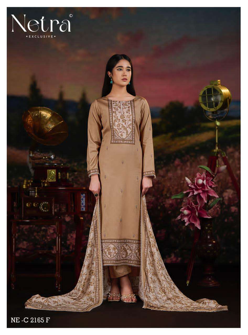 Netra Exclusive Yuvika Pure Cotton Dress Material - Amrah Wholesale