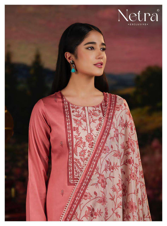 Netra Exclusive Yuvika Pure Cotton Dress Material - Amrah Wholesale