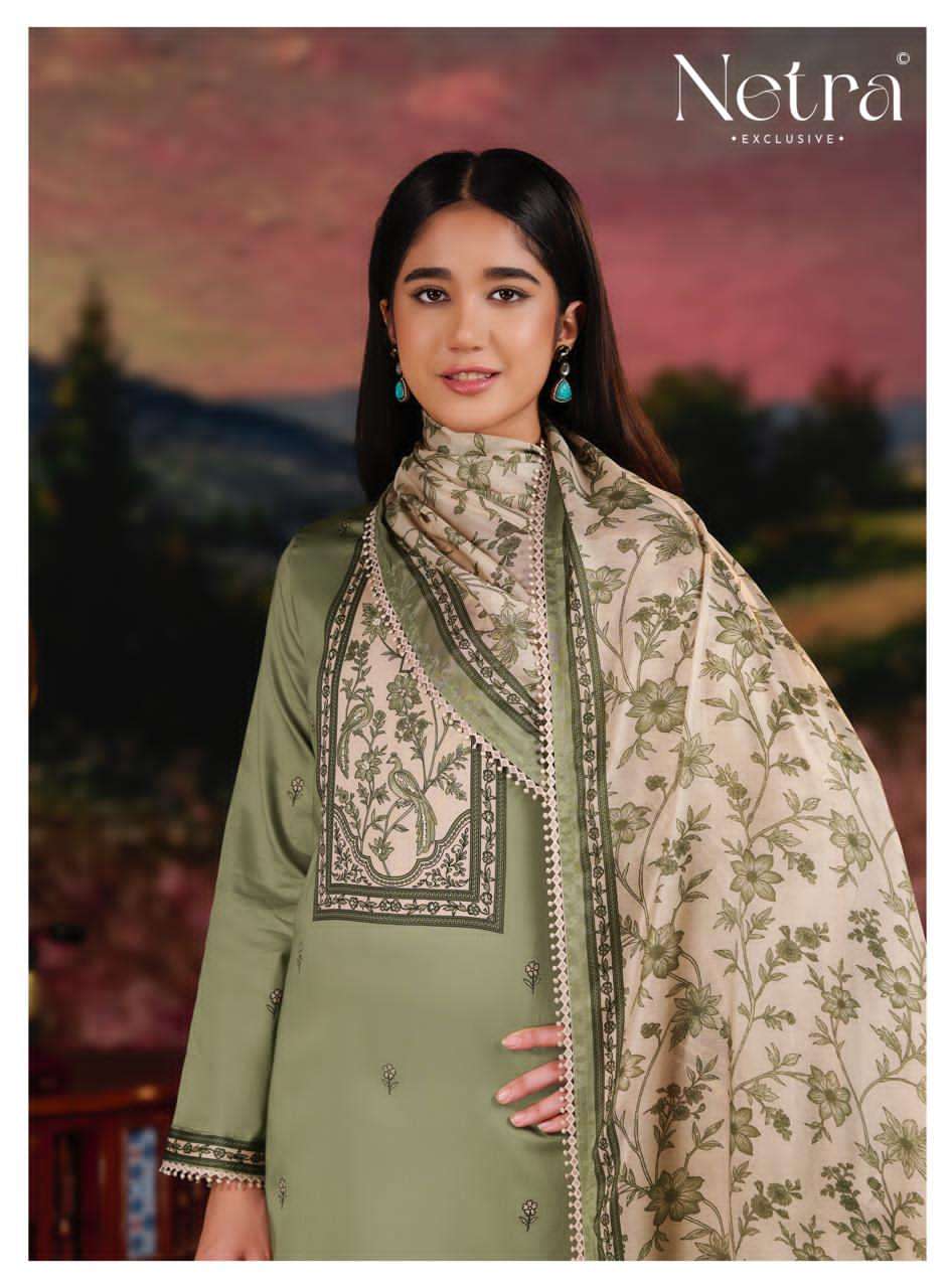 Netra Exclusive Yuvika Pure Cotton Dress Material - Amrah Wholesale