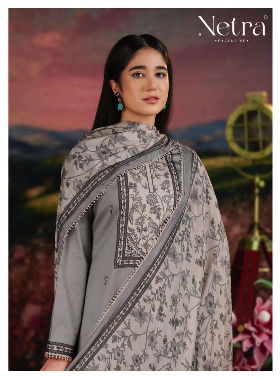 Netra Exclusive Yuvika Pure Cotton Dress Material - Amrah Wholesale