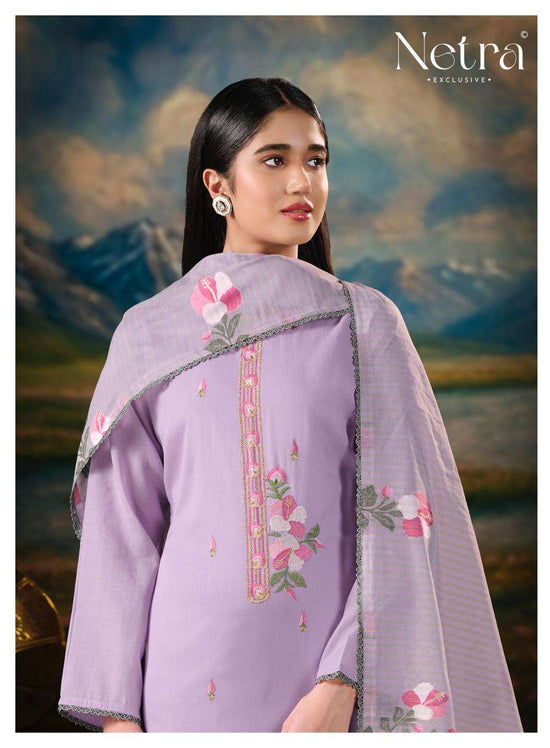 Netra Exclusive Zanya Banarasi Chanderi Dress Material - Amrah Wholesale