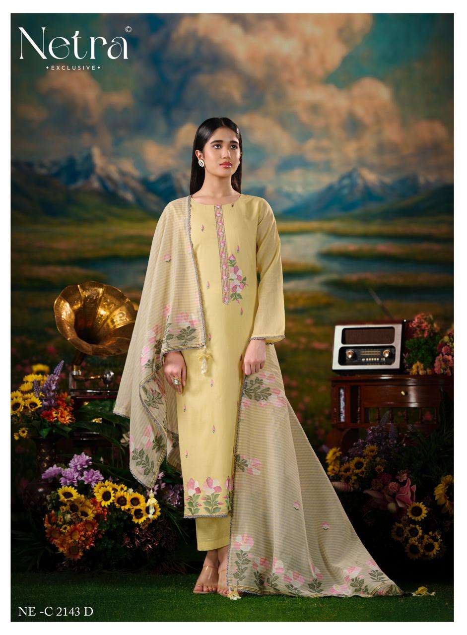 Netra Exclusive Zanya Banarasi Chanderi Dress Material - Amrah Wholesale