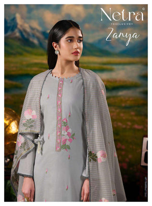 Netra Exclusive Zanya Banarasi Chanderi Dress Material - Amrah Wholesale