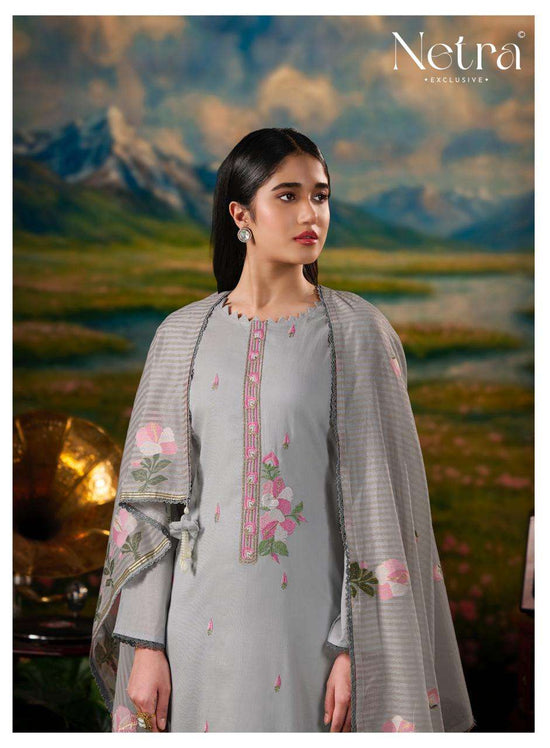 Netra Exclusive Zanya Banarasi Chanderi Dress Material - Amrah Wholesale