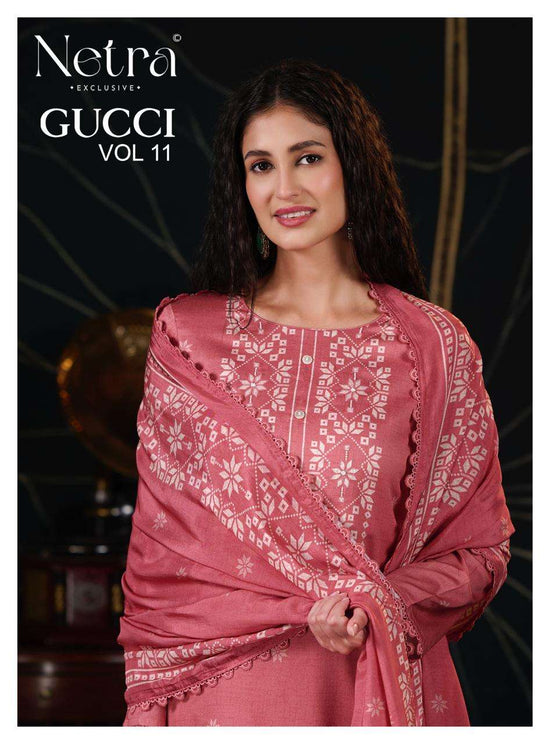 Netra Exclusive Gucci Vol 11 Pure Cotton Dress Material
