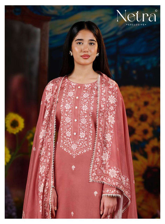 Netra Exclusive Gucci Vol 12 Premium Cotton Handwork Dress Material
