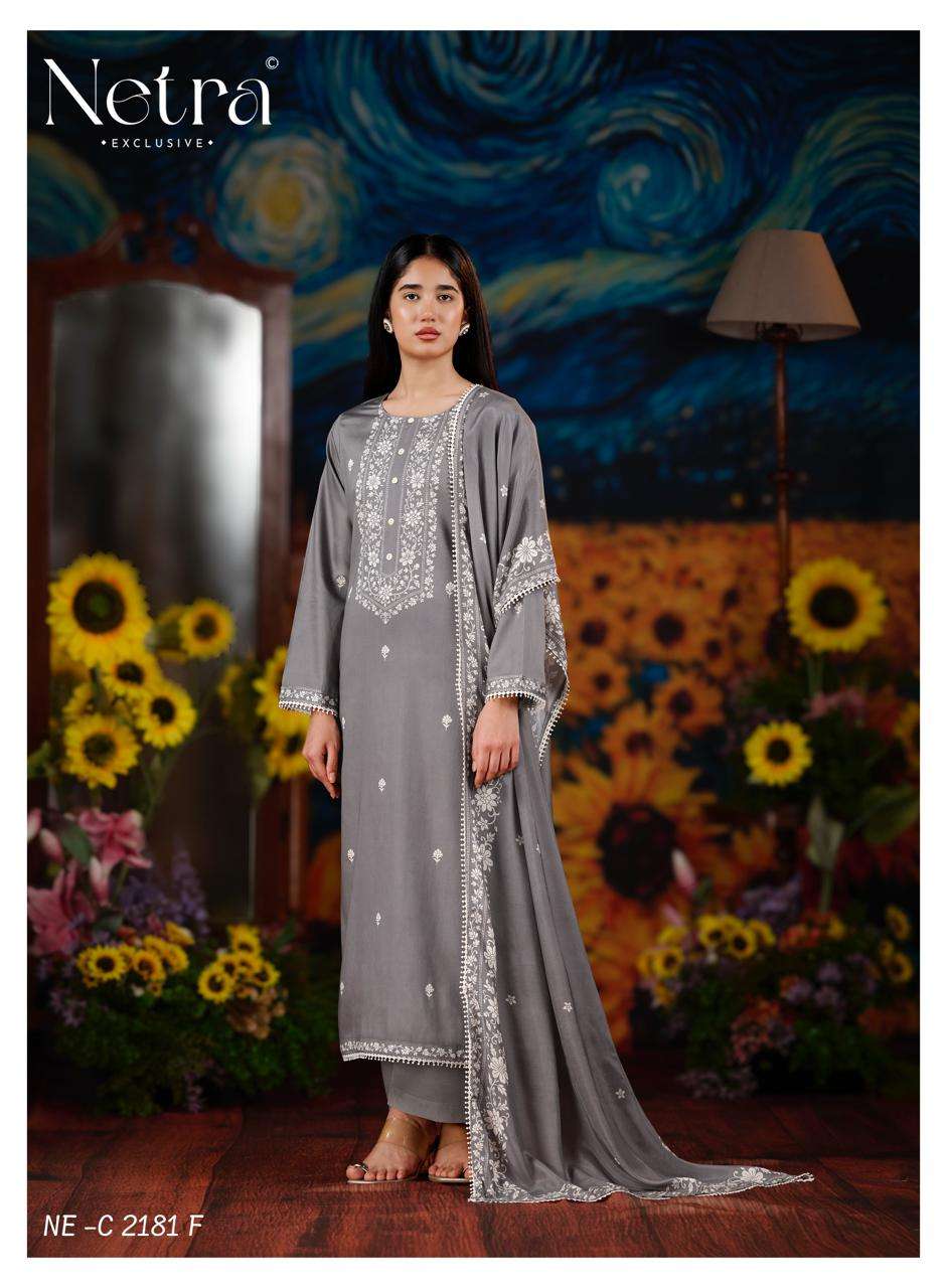 Netra Exclusive Gucci Vol 12 Premium Cotton Handwork Dress Material