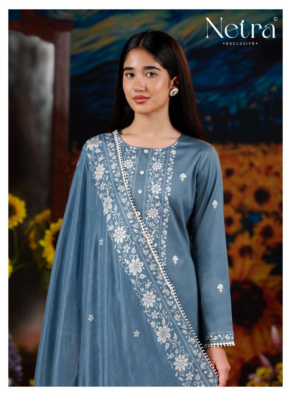 Netra Exclusive Gucci Vol 12 Premium Cotton Handwork Dress Material