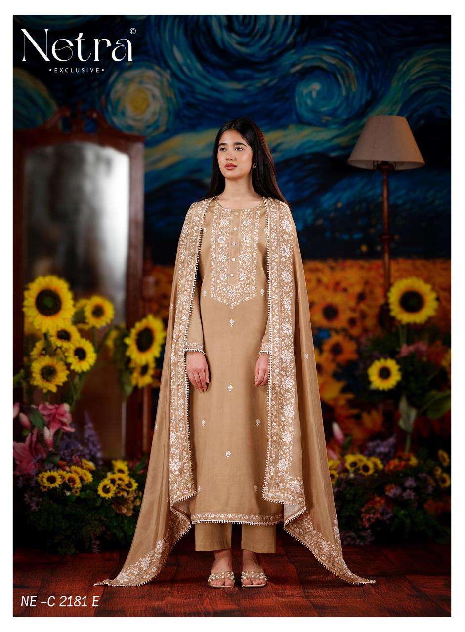 Netra Exclusive Gucci Vol 12 Premium Cotton Handwork Dress Material