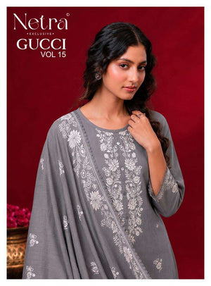 Netra Gucci Vol 15 Pure Cotton Dress Material - Amrah Wholesale