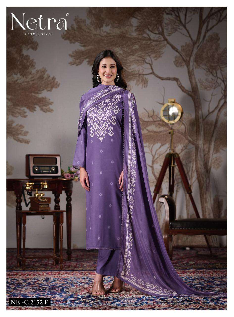 Netra Exclusive Gucci Vol 5 Cotton Satin Embroidered Dress Material