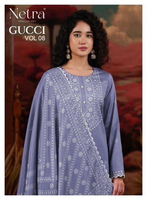 Netra Exclusive Gucci Vol 8 Pure Cotton Dress Material