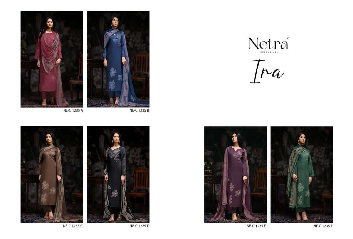 Netra Ira Cotton Printed Dress Material - Amrah Wholesale