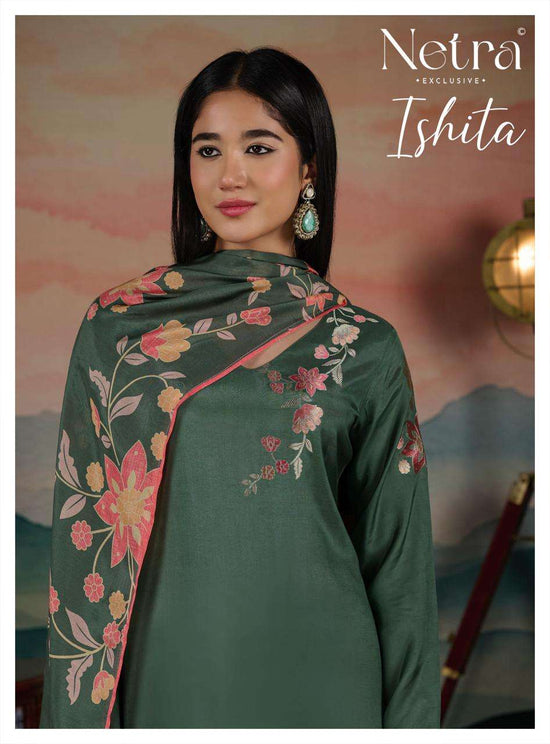 Netra Ishita Muslin Silk Dress Material Wholesale - Amrah Wholesale