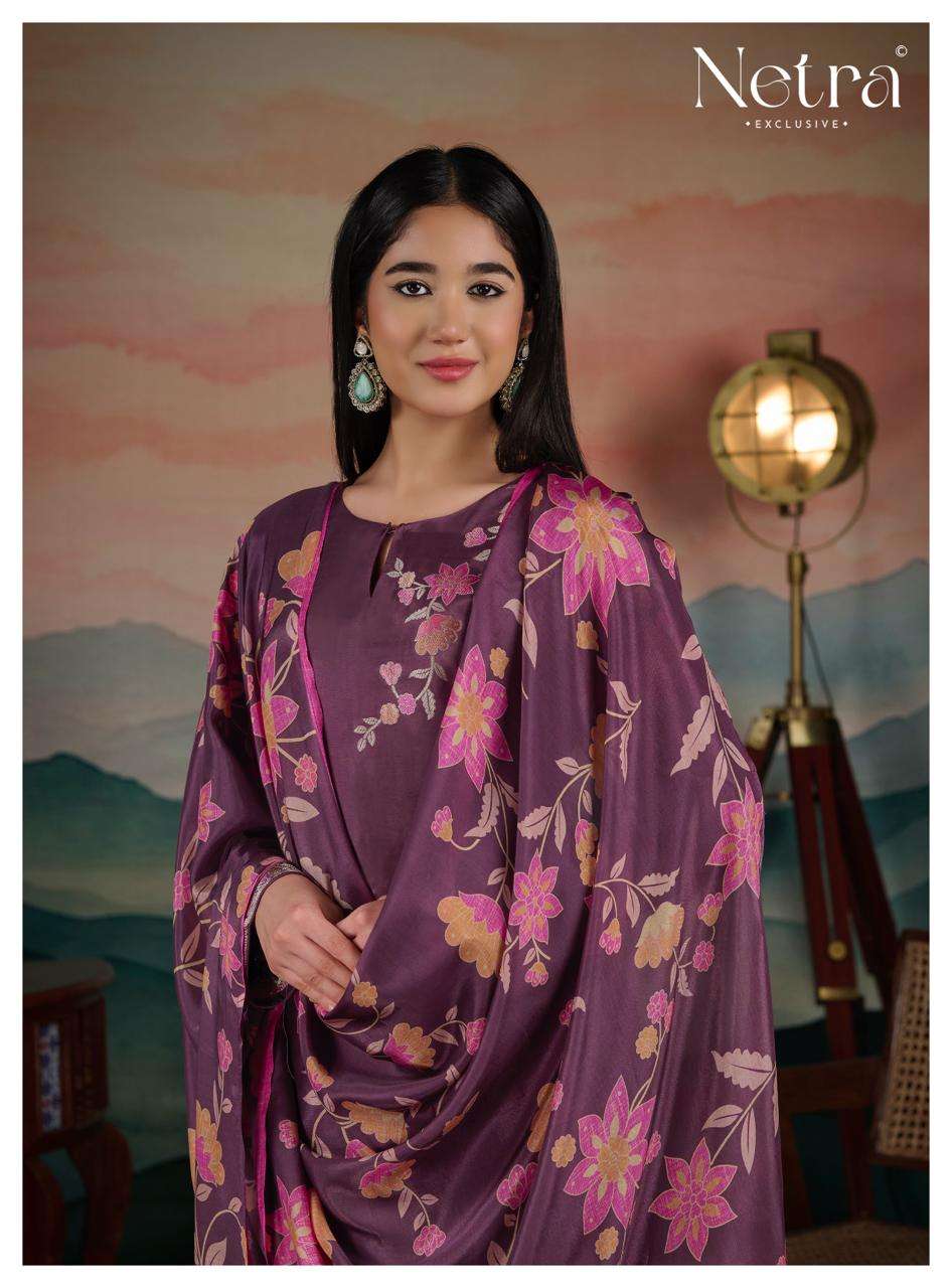 Netra Ishita Muslin Silk Dress Material Wholesale - Amrah Wholesale