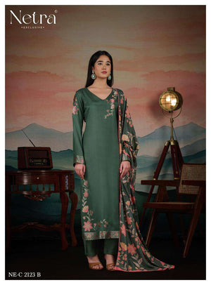 Netra Ishita Muslin Silk Dress Material Wholesale