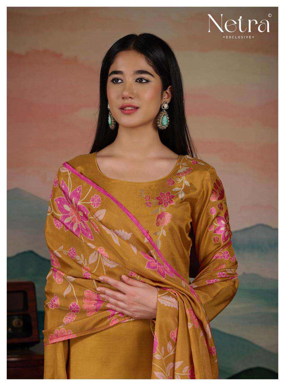 Netra Ishita Muslin Silk Dress Material Wholesale