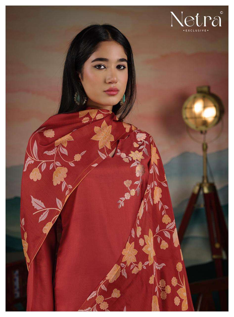 Netra Ishita Muslin Silk Dress Material Wholesale - Amrah Wholesale