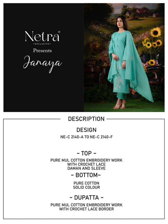 Netra Janaya Cotton Dress Material - Amrah Wholesale