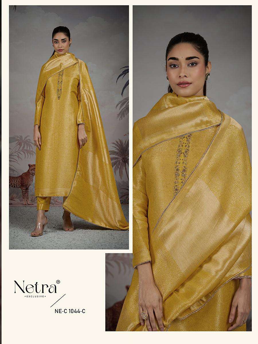 Netra Jessika Premium Bemberg Silk Jacquard Dress Material