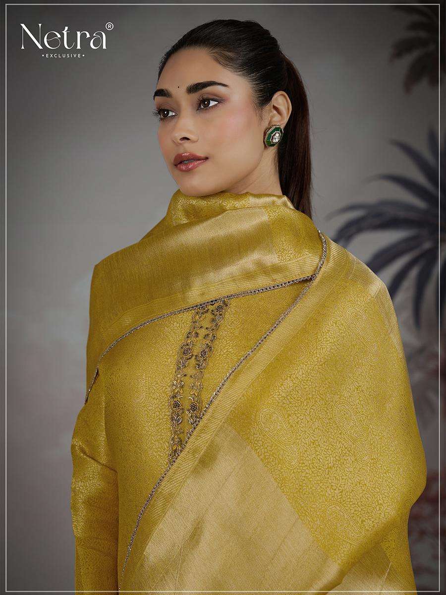 Netra Jessika Premium Bemberg Silk Jacquard Dress Material