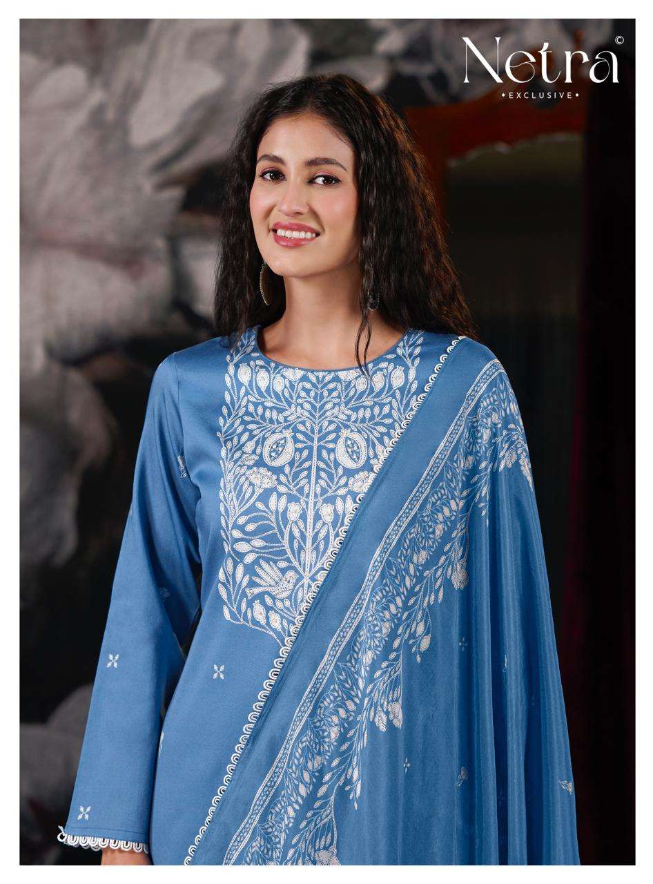 Netra Exclusive Jhalak Vol 2 Cotton Embroidered Dress Material