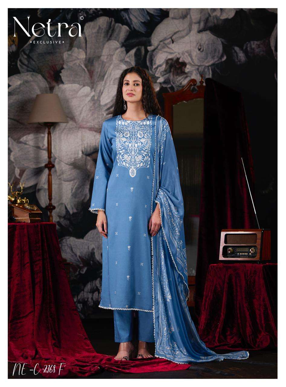 Netra Exclusive Jhalak Vol 2 Cotton Embroidered Dress Material