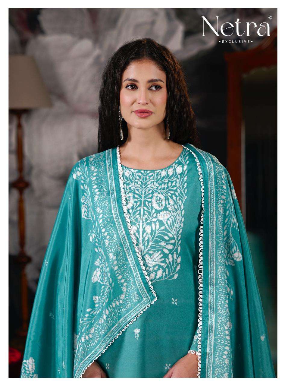 Netra Exclusive Jhalak Vol 2 Cotton Embroidered Dress Material