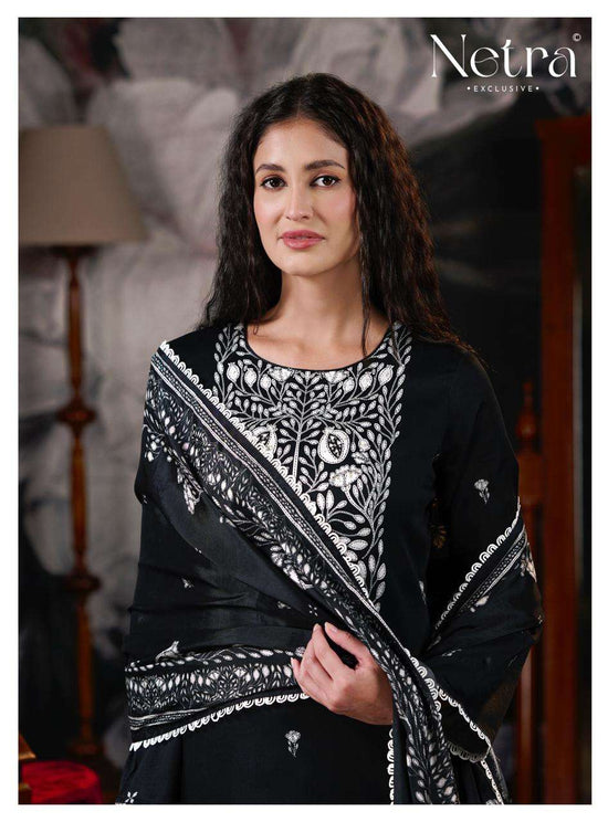 Netra Exclusive Jhalak Vol 2 Cotton Embroidered Dress Material