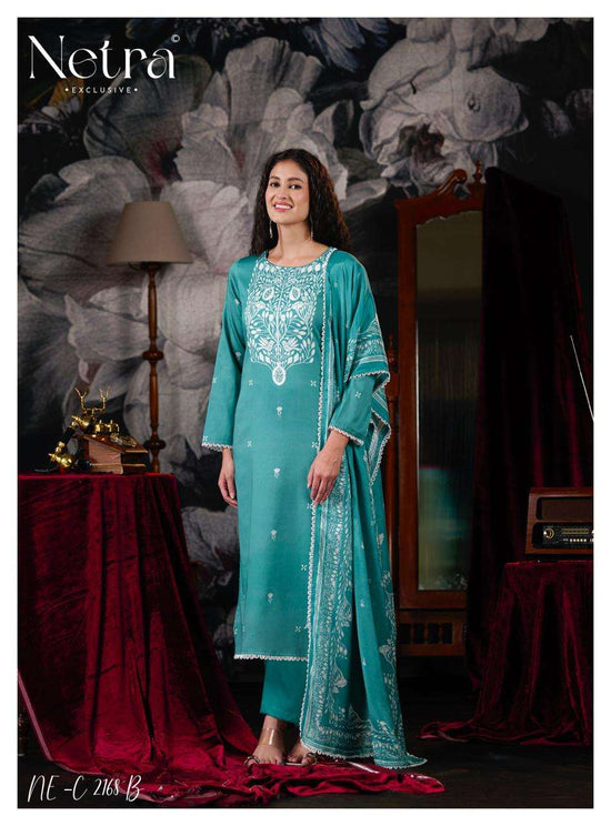 Netra Exclusive Jhalak Vol 2 Cotton Embroidered Dress Material