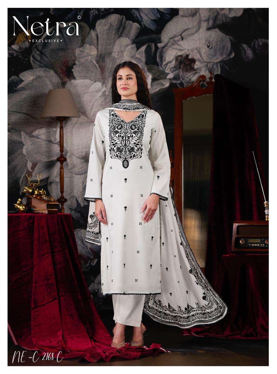 Netra Exclusive Jhalak Vol 2 Cotton Embroidered Dress Material