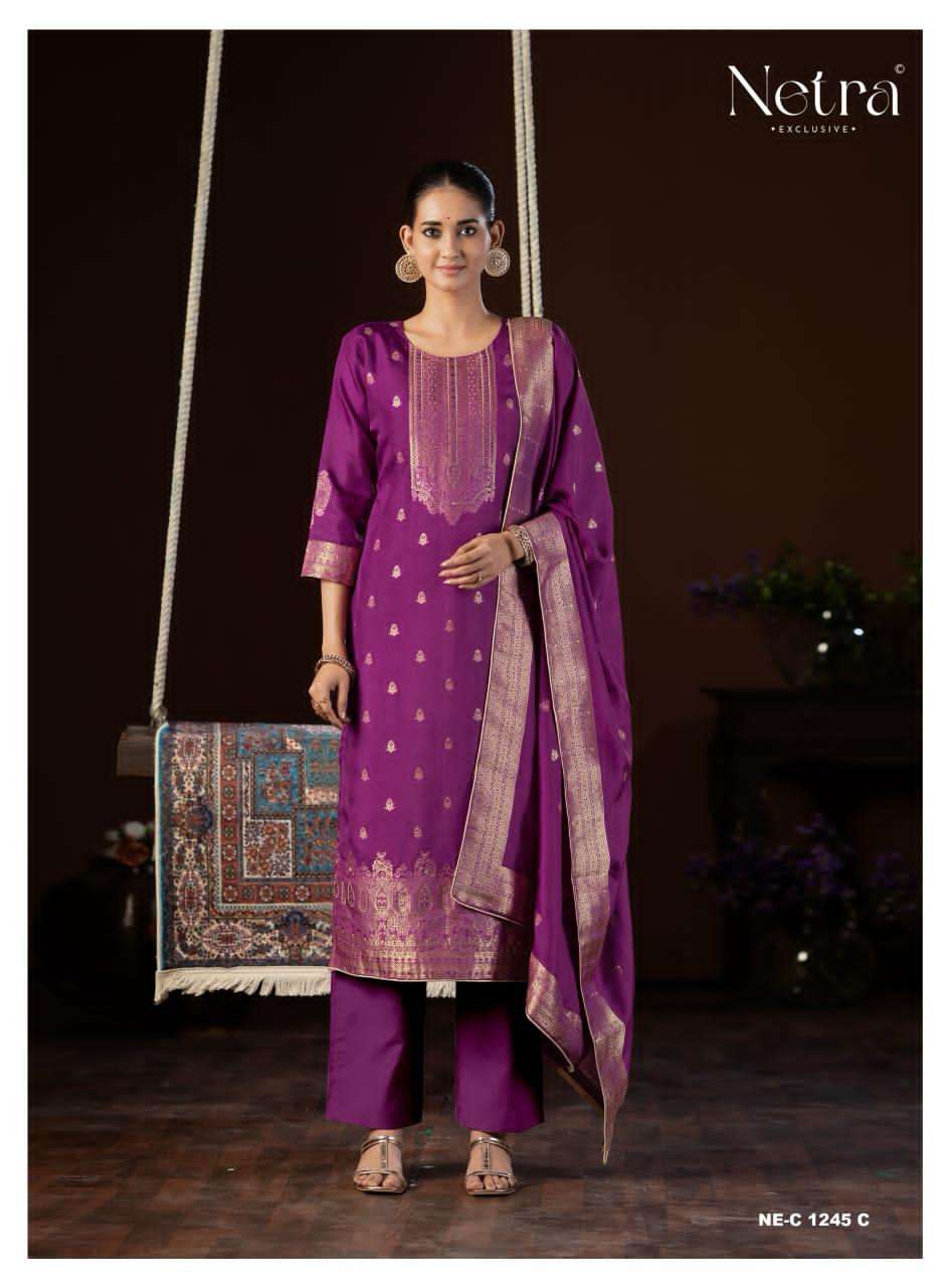 Netra Exclusive Jyoti Dress Material Wholesale Catalogue - Amrah Wholesale