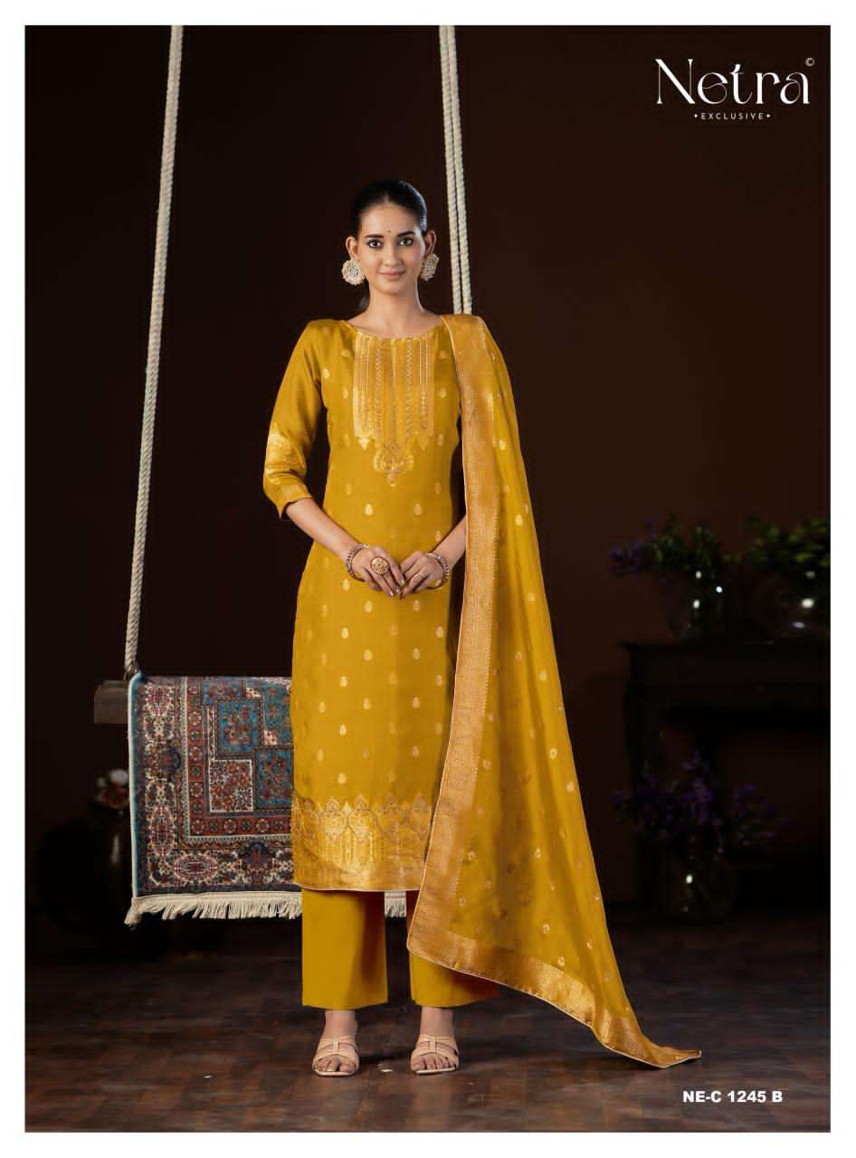 Netra Exclusive Jyoti Dress Material Wholesale Catalogue - Amrah Wholesale
