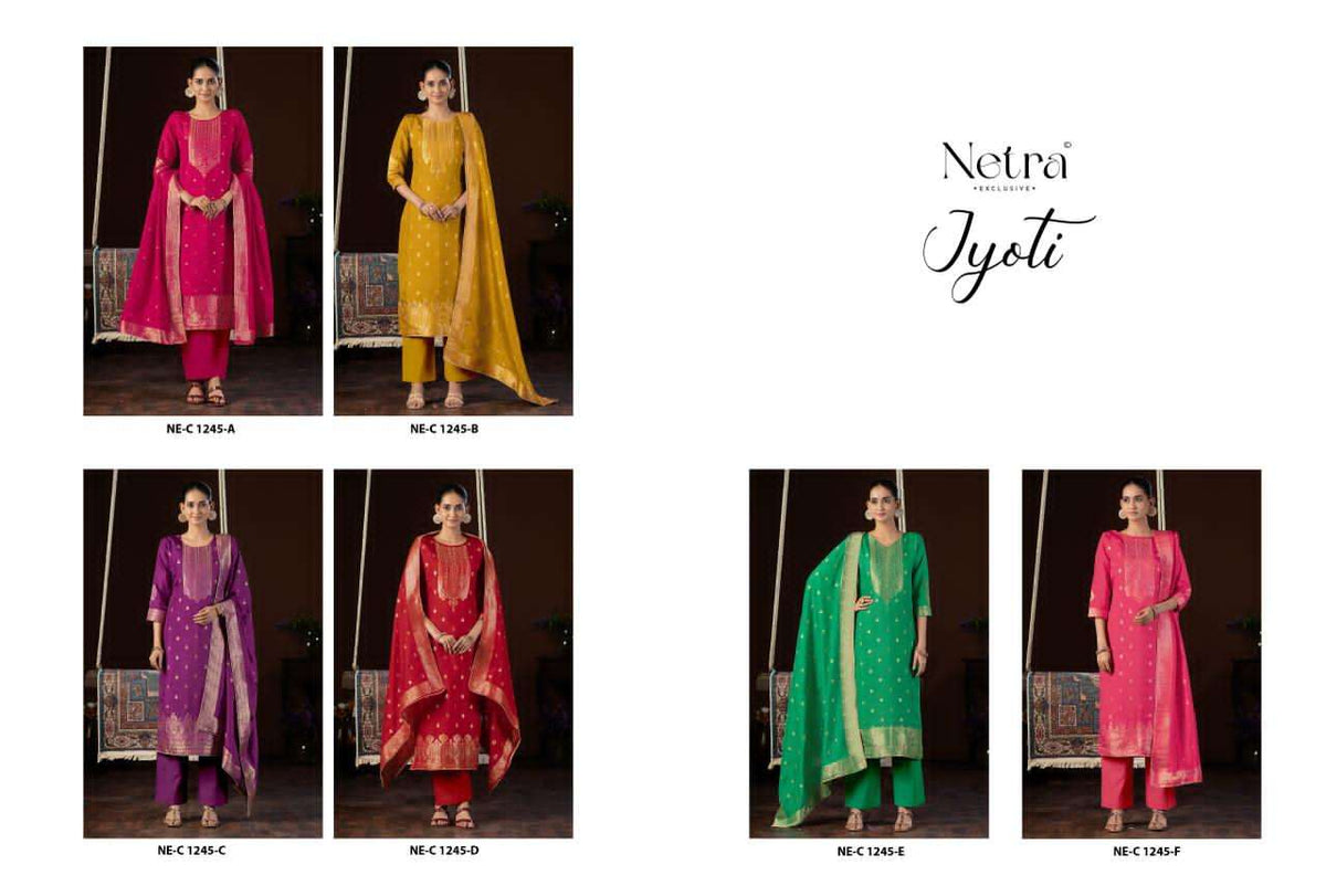 Netra Exclusive Jyoti Dress Material Wholesale Catalogue - Amrah Wholesale