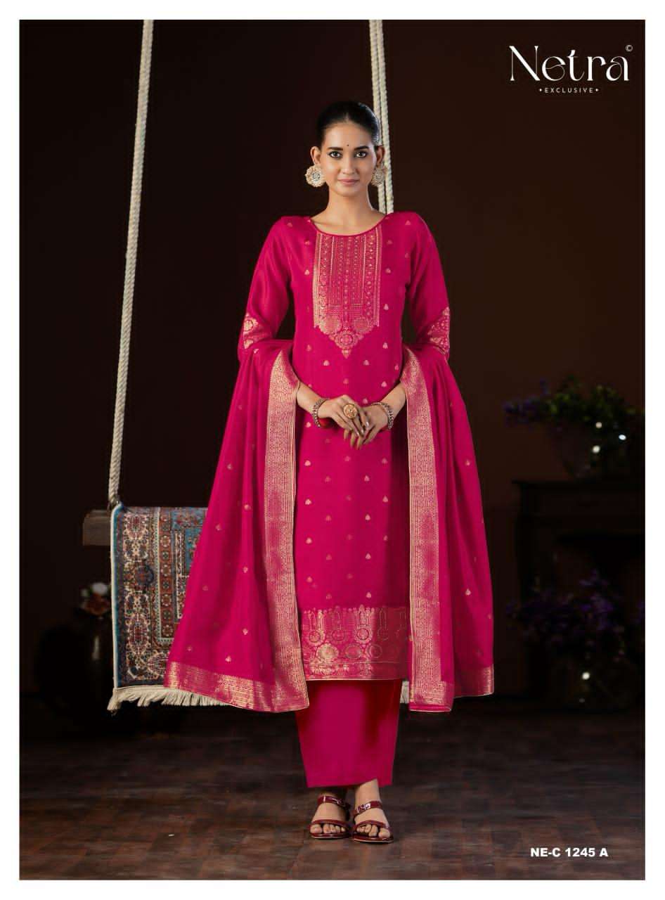 Netra Exclusive Jyoti Dress Material Wholesale Catalogue - Amrah Wholesale