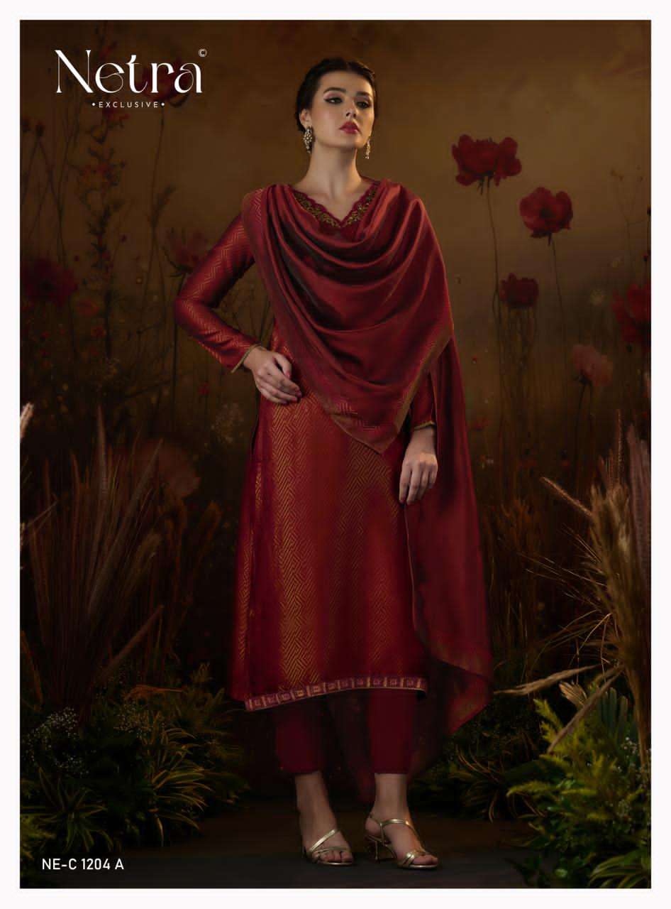 Netra Kanchan Silk Jacquard Dress Material - Amrah Wholesale