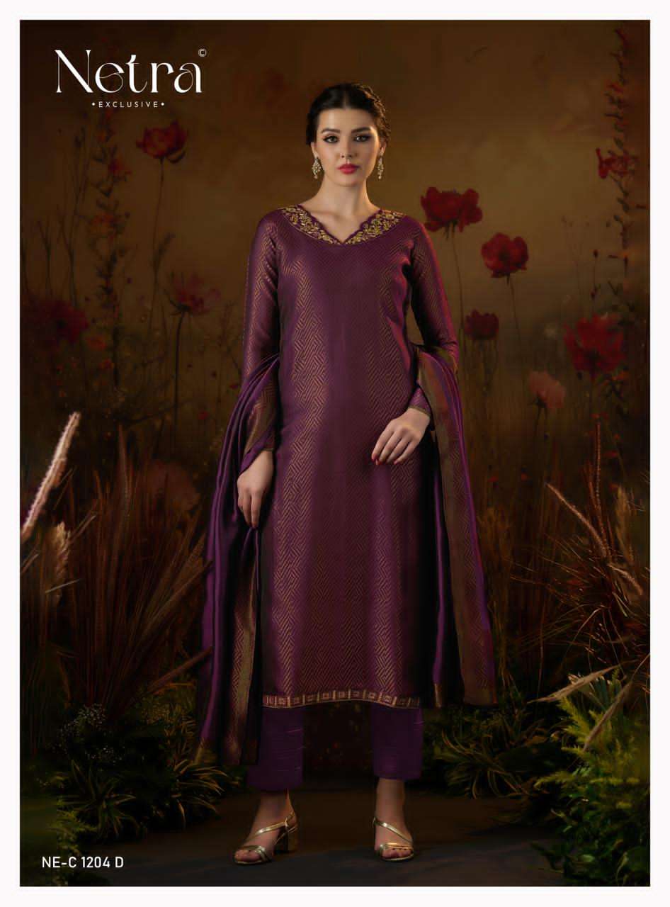 Netra Kanchan Silk Jacquard Dress Material - Amrah Wholesale